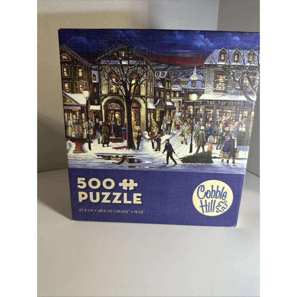 Cobble Hill 500 Pc Puzzle Tis The Season  Random Cut Pcs 26.625”x19.25”